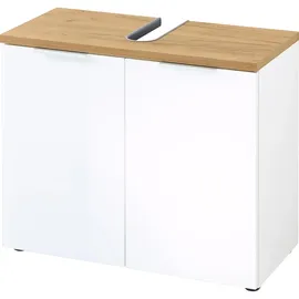 Germania Waschbeckenunterschrank PESCARA weiß, navarra-eiche 70,0 x 58 cm x 34 cm