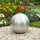 vidaXL Gartenbrunnen Gebürsteter Ball Ø 30 cm Silber Edelstahl 201