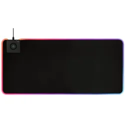 Deltaco RGB Mauspad m. Wireless Charger/RGB Lichtleiste