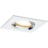 Paulmann Einbauleuchte Nova Plus schwenkbar IP65 eckig 93x93mm 30° GU5,3 / GU10 max. 35W dimmbar Weiß / chrom,