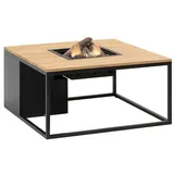 Cosi Feuertisch Cosiloft 100 x cm Aluminium Schwarz, Braun Schwarz /