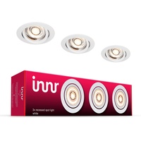 innr Smart LED Recessed Spot Light (3-pack), funktioniert mit Philips Hue*, Alexa & Google (bridge erforderlich), dimmbare LED Deckeneinbauleuchten, warm weiß, RSL 115