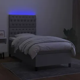 vidaXL Boxspringbett 100 x 200 cm Hellgrau