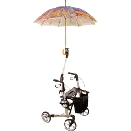 MPB Pieper Schirmhalter für Rollator und Rollstuhl silber