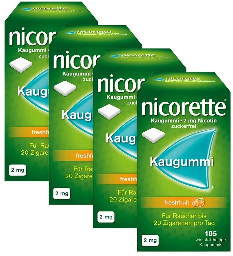 Nicorette Kaugummi freshfruit 2mg 4X105 St