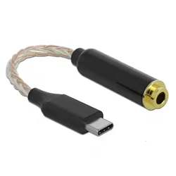 Delock Audio-Adapter - 24 pin USB-C männlich zu Symmetrisches Stereo 4,4 mm weib