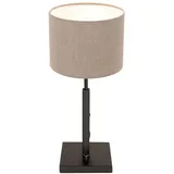 Steinhauer Tischleuchte Beistelllampe Schreibtischlampe Metall Stoff Drehschalter Beige