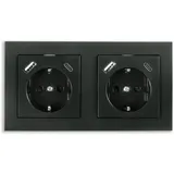 Kabelmeister Einbausteckdose 2-fach Grau 2 St.