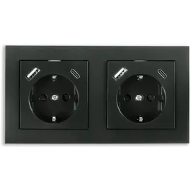 Kabelmeister Einbausteckdose 2-fach Grau 2 St.