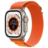 Apple Watch Ultra GPS+Cellular 49 mm Titaniumgehäuse, Alpine Loop orange S