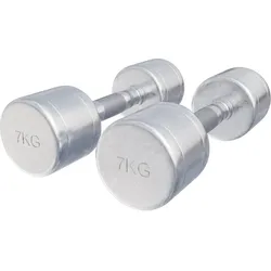 Kurzhantel Chrom 1 - 20 kg grau 2x7 kg