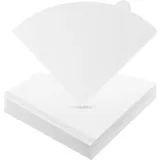 200 Stück Kaffeefilter Größe 2, V-förmiger Kaffeefilter Papier Filter, Ungebleichte Coffee Filter Paper, 02 Coffee Kegel Filterpapier für Kaffeetropfkegel Kaffeemaschinen(Weiß, 2-4 Tassen)