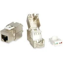 Equip Keystone Jack geschirmt CAT.6A RJ45 Anschluss 8er Set