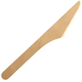 NATURESTAR Bio Einwegmesser, 16 cm, Holzklinge mit speziellem Schliff in Spenderbox, 1 Box = 100 Stück, natur