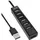 InLine USB 2 Hub, 7-Port, schwarz, mit1mUSBDCKabel,schwarz