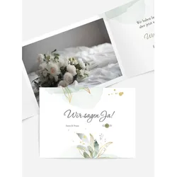 Hochzeitseinladung selbst gestalten mit Spruch und Fotos im Onlinedesigner bei Meine-Kartenmanufaktur.de