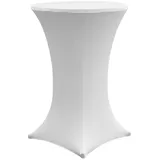 Baumarktplus Stehtischhusse Stretch 70 cm weiß Tischdecke Husse Bistrotisch Partytisch
