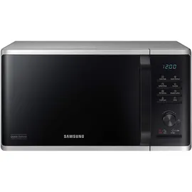 Samsung MS2AK3515AS/EG Mikrowelle, 800 W, 23 l Garraum, 48,9 cm Breite, Kratzfester Keramik-Emaille-Inneraum, QuickDefrost Auftauprogramme, Silber