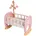 Puppenwiege mit Mobile Puppenbett mit Wiegefunktion für Puppen bis 42 cm Nicht enthalten mit recyceltem Material ab 18 Monaten