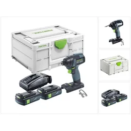 Festool TID 18-Basic Akku Schlagschrauber 18 V 180 Nm 1/4" + 2x Akku 3,0 Ah + Ladegerät + Systainer