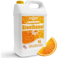 Bioethanol 96,6% 5L |Alkohol Orangeduft 96,6% 5L | Bioethanol für Kamin, Tischkamin, Bioethanol Kamin | Bioethanol Orangeduft | Saubere Verbrennun...