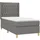vidaXL Boxspringbett 100 x 200 cm Dunkelgrau