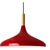 Bamyum Champion Pendelleuchte Holz und Metall 35 cm, Rot