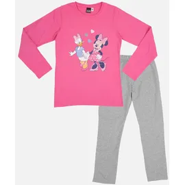 MINNIE MOUSE Pyjama Set Langarm - pink/grau - 134 - 140