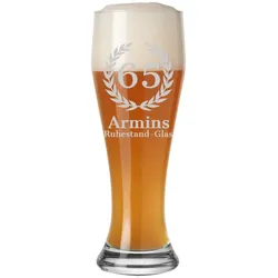 Weizenglas Weißbierglas 0,5 Liter - Lorbeerkranz