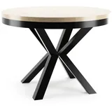 Feldmann-Wohnen Esstisch Narvic (Narvic, 1-St., Esstisch), 100 / 176cm ausziehbar Sonoma Eiche braun