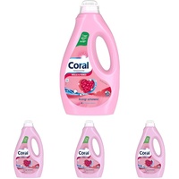 Coral Feinwaschmittel Wolle & Feines Flüssigwaschmittel für eine schonende Reinigung 23 WL 1,15 Liter (Packung mit 4)