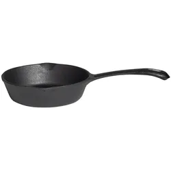 Robuste Gusseisen-Pfanne, schwarz, für alle Herdarten inkl. Induktion, ideal zum Braten und Grillen Ø 16 cm