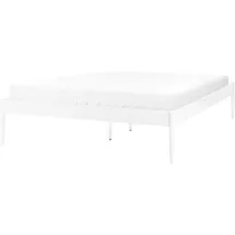Beliani Bett, Weiß Metall 140x200 cm