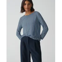 Opus Damen Dreiviertelarmshirt | Printshirt SUSTA Regular aus fließender