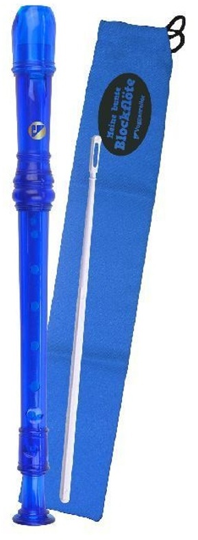 Voggys Kunststoff-Blockflöte (Blau), Barocke Griffweise