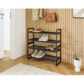 Zeller Schuhregal 24 x 36 x 70 cm stapelbar schwarz