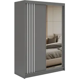 MKS Schiebetürenschrank DIANA 150 x 216 x 61 cm Grau