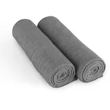 BestLivings Microfaser Geschirrtuch Sunshine 65 x 45 cm 2er Pack Anthrazit