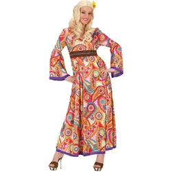Langes lässiges Hippie Damenkleid - S