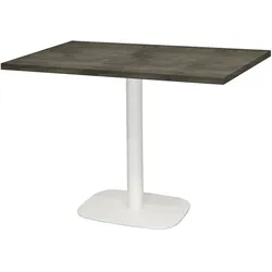 Restootab Tisch Round weiß 120x70cm - Modell metallisierter Schiefer