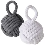 Boltze Türstopper Zuber Grau/Weiß 15 x 23 cm