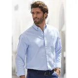 H.I.S. H.I.S Langarmhemd Regular-fit Oxfordhemd langarm mit Button-down-Kragen aus reiner Baumwolle blau XL (43/44)