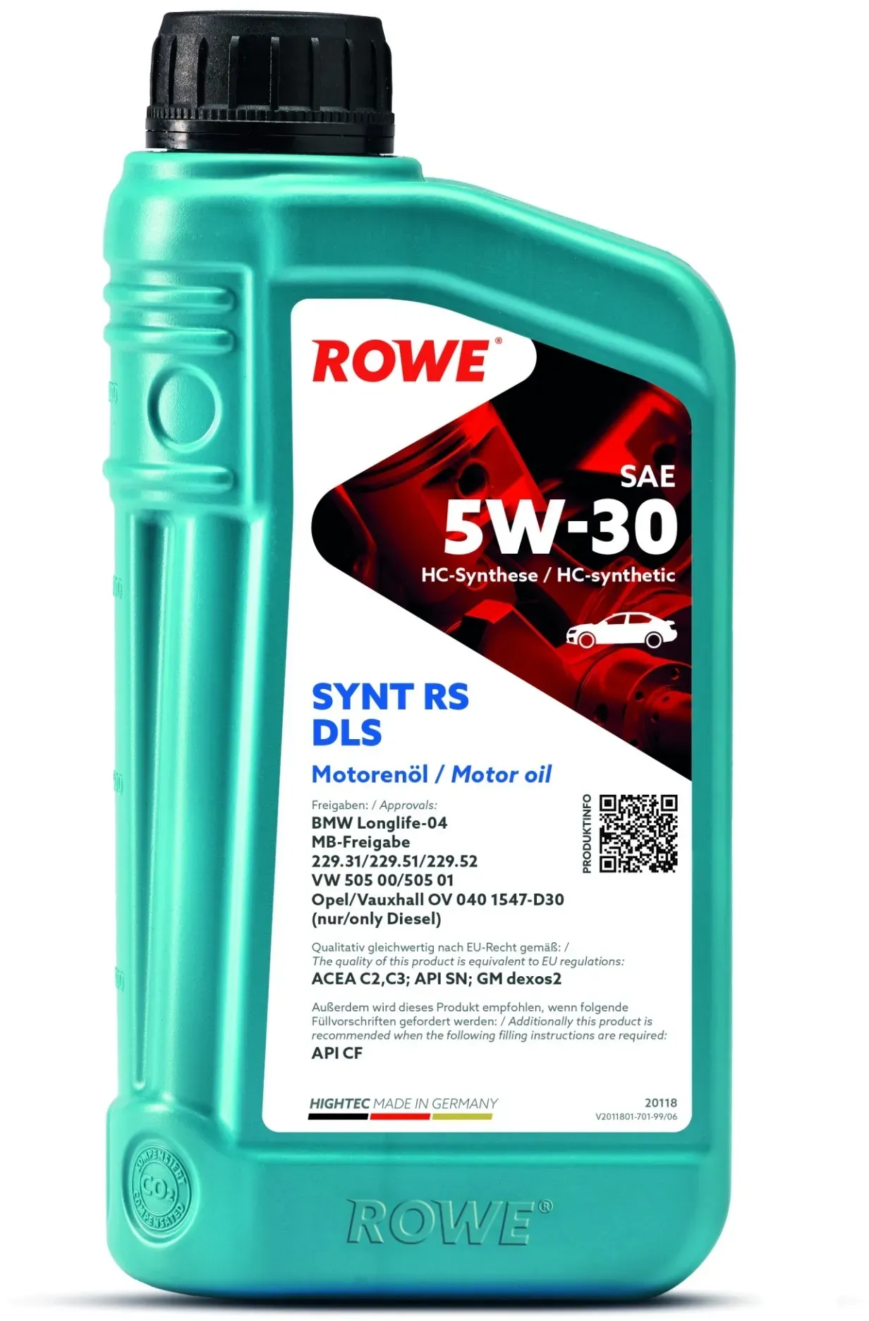 ROWE HIGHTEC SYNT RS DLS SAE 5W-30 (1 L) Motoröl Teilsynthetiköl  20118-0010-99