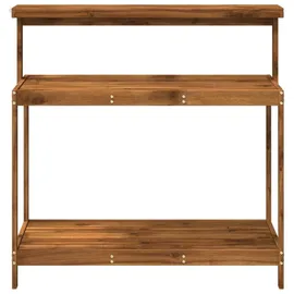 vidaXL Umtopfbank 111,5 x 48,5 x 107 cm Massivholz beige/braun