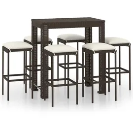 vidaXL Gartenbar-Set 7-tlg. Braun
