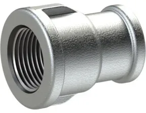 Riegler Muffen 240, IG/IG, Rp 1/2, Rp 1/4, schw. Temperguss feuerverz.