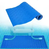 Poolleiter Matte, rutschfeste Poolleiter Unterlegmatte, Antirutschmatte Pool Zubehör, Pool Ladder Mat 23x90 cm