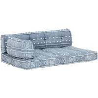 VidaXL Palettensofa-Auflage Indigo Stoff Patchwork