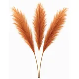 layba Künstliches Pampasgras 3er-Set Orange 100 cm,
