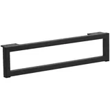 Prima-Online Möbelfuß Rechteckiges Metall-Möbelbein 35/50cm Schwarz Matt Möbelfuß Schrankfuß, (1-St) 50 cm